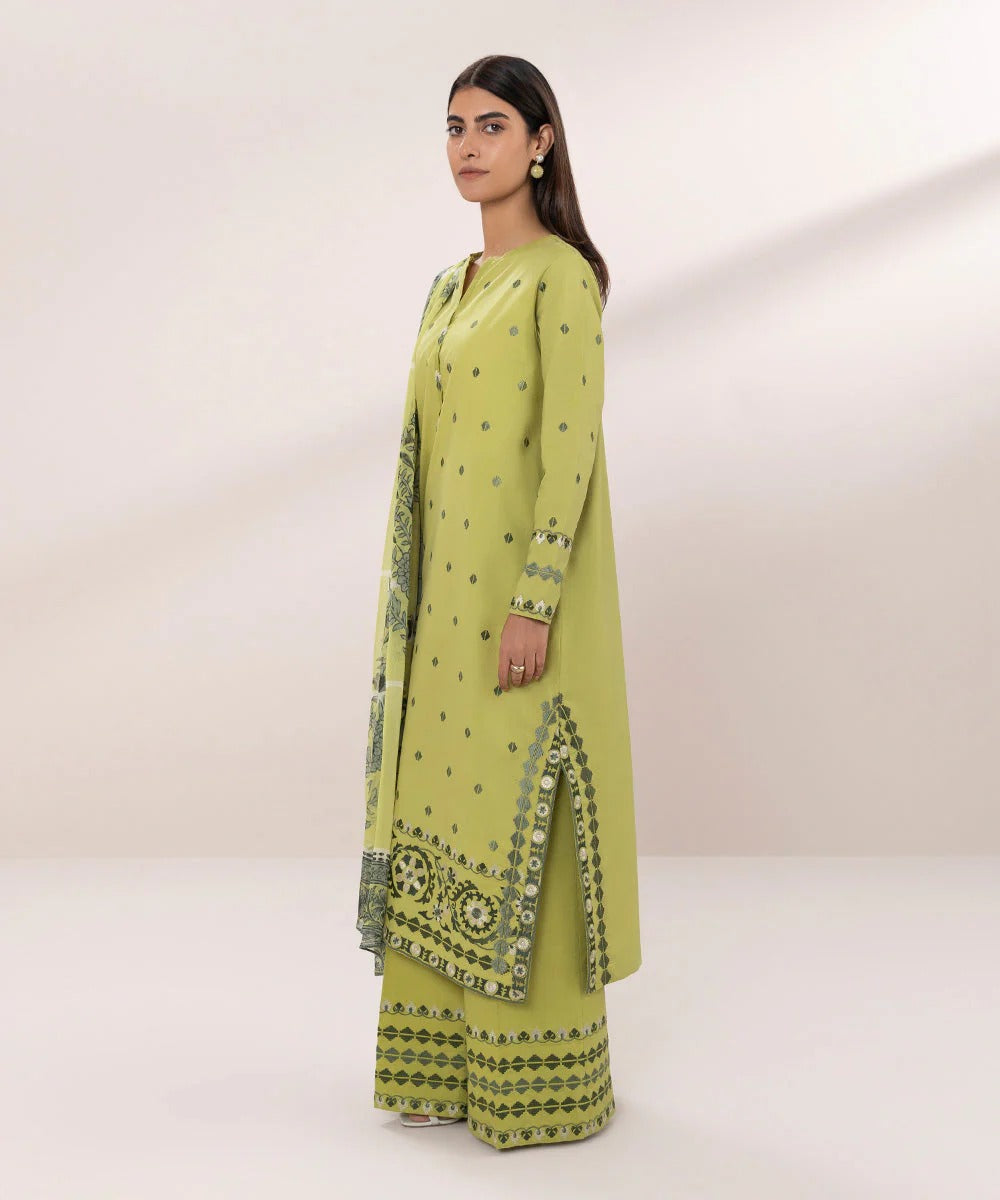 Sapphire 3 Piece Stitched Embroidered Lawn Suit - U3PE-DY24V2-13