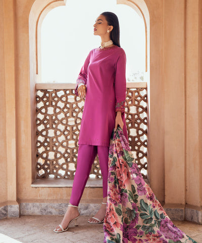 Sapphire 3 Piece Stitched Embroidered Lawn Suit - U3PE-DY24V2-6