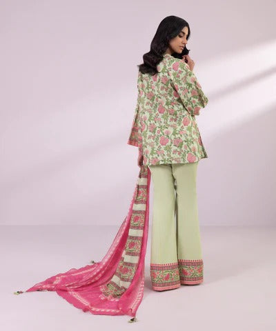 Sapphire 3 Piece Stitched Embroidered Lawn Suit - U3PE-DY24V3-11