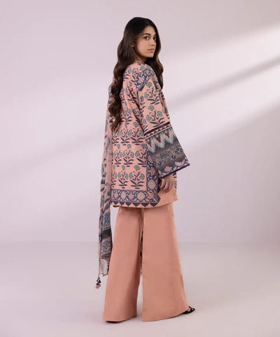 Sapphire 3 Piece Stitched Embroidered Lawn Suit - U3PE-DY24V3-22