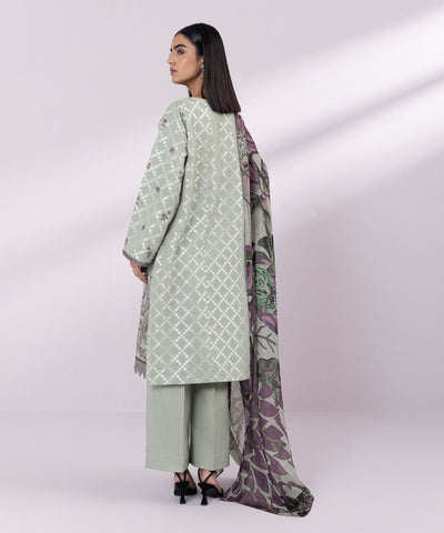 Sapphire 3 Piece Stitched Embroidered Jacquard Suit - U3PE-JQ24V3-6