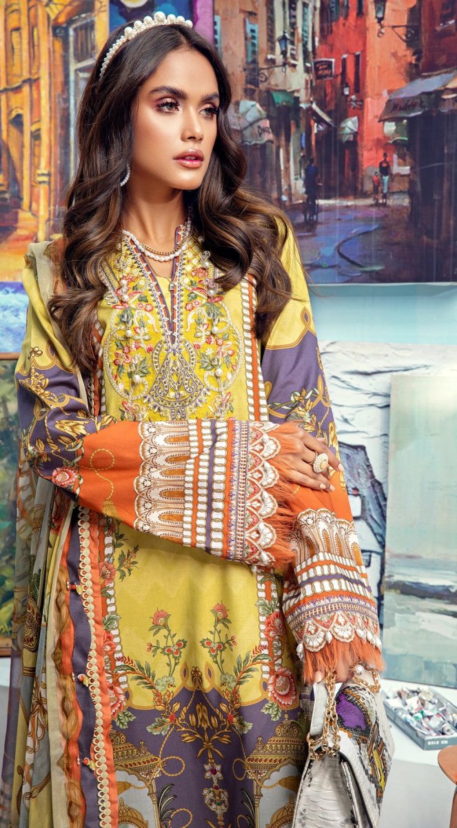 Anaya By Kiran Chaudhry 3 Piece Unstitched Lawn Suit - VL21-03-A-JESSICA