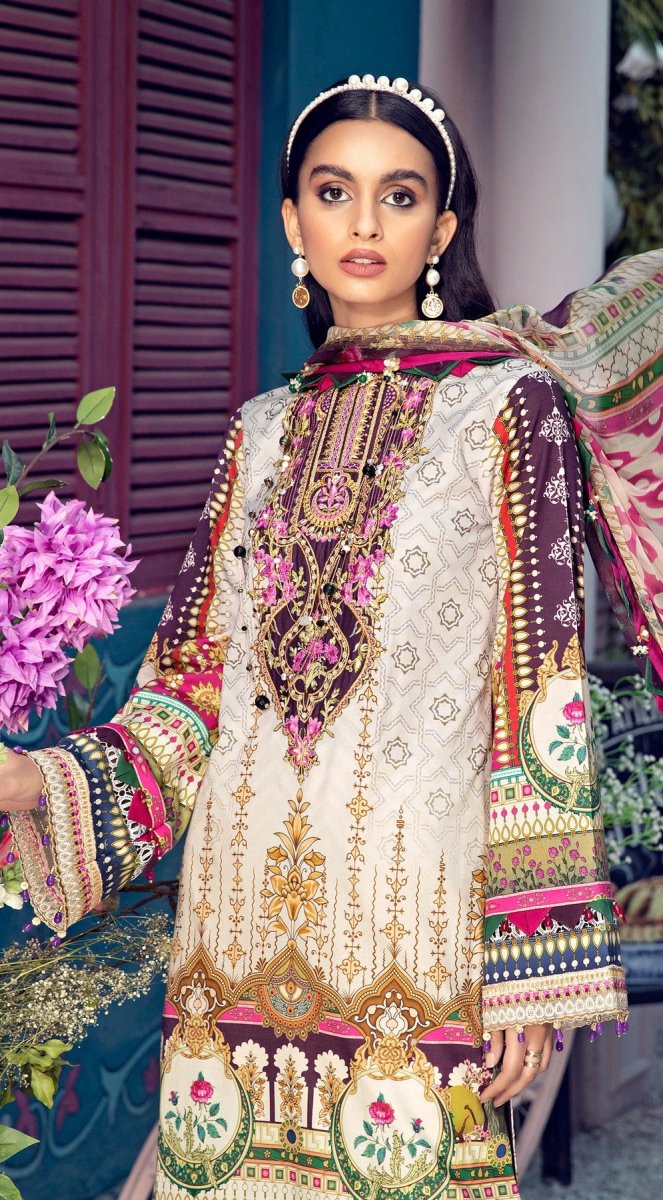 Anaya By Kiran Chaudhry 3 Piece Unstitched Lawn Suit - VL21-10-B-DELILA