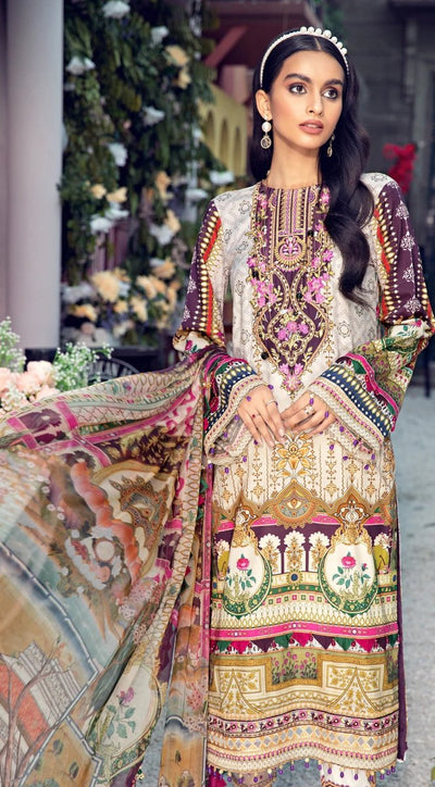 Anaya By Kiran Chaudhry 3 Piece Unstitched Lawn Suit - VL21-10-B-DELILA