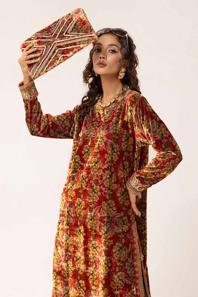 Gul Ahmed 2 Piece Unstitched Embroidered Velvet Suit VLT-42001