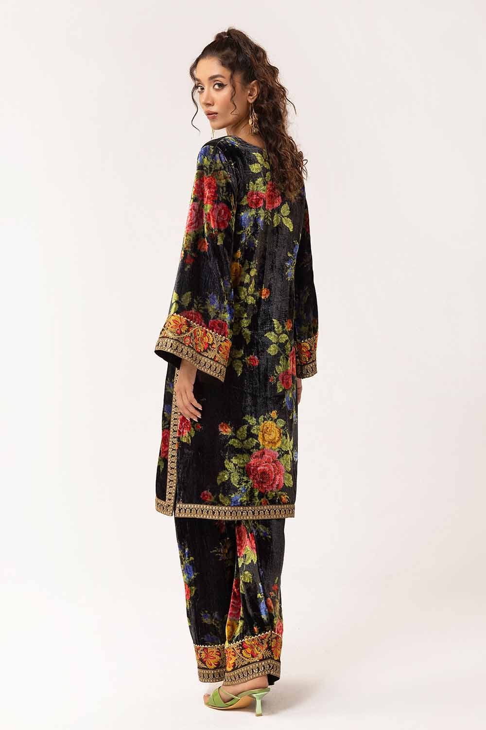 Gul Ahmed 2 Piece Unstitched Embroidered Velvet Suit VLT-42002