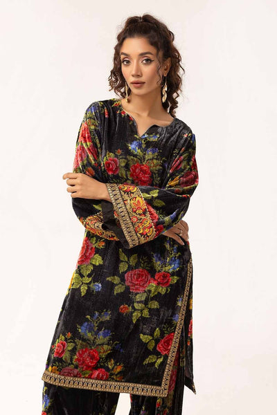 Gul Ahmed 2 Piece Unstitched Embroidered Velvet Suit VLT-42002