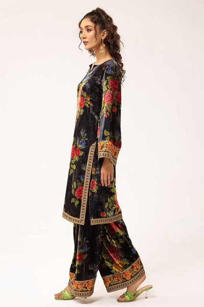 Gul Ahmed 2 Piece Unstitched Embroidered Velvet Suit VLT-42002