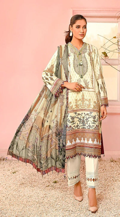 Anaya 3 Piece Unstitched Digital Printed Lawn Suit - VP23-13-LILA