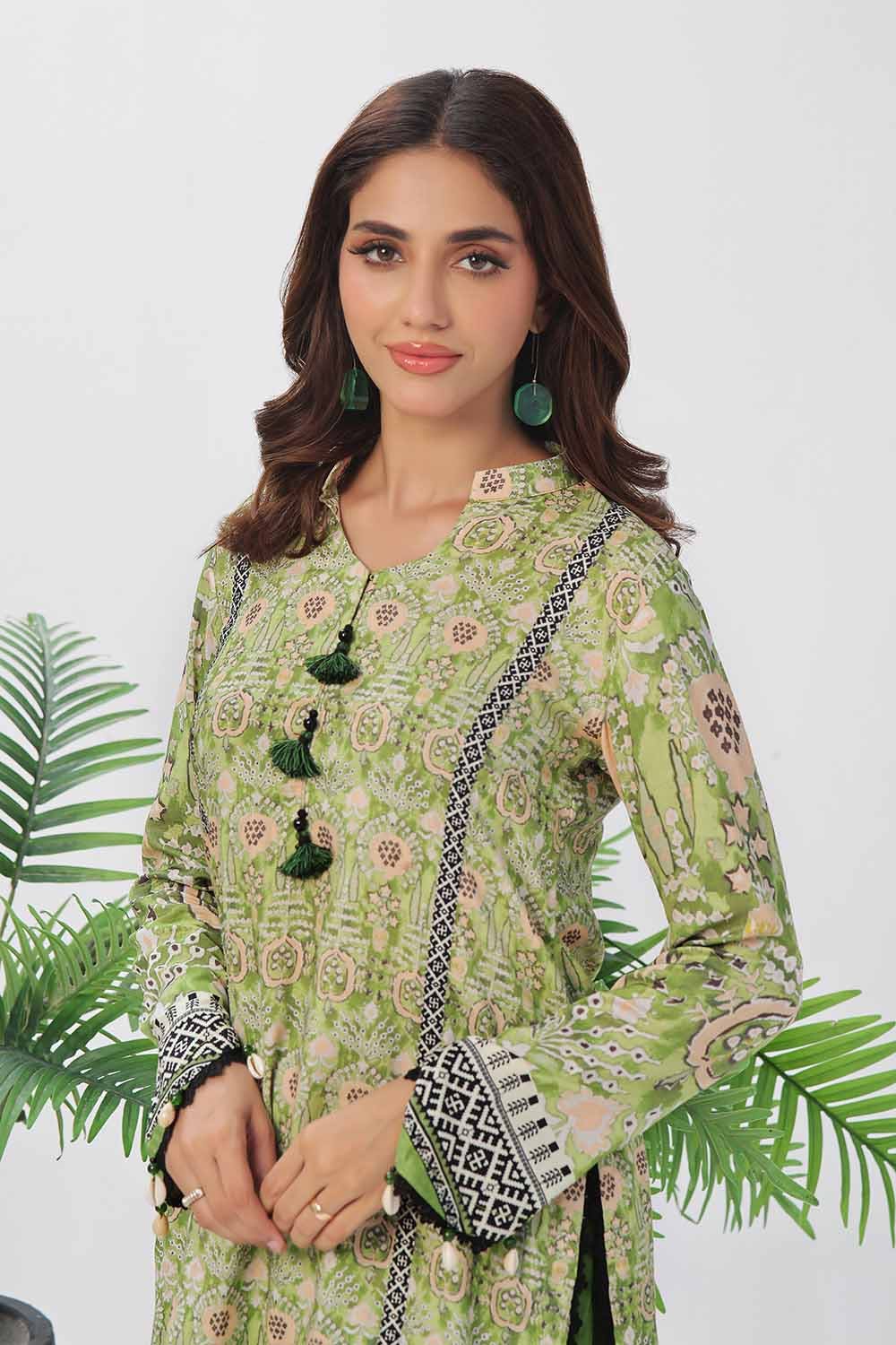 Gul Ahmed 1PC Unstitched Printed Linen Shirt VS-42003