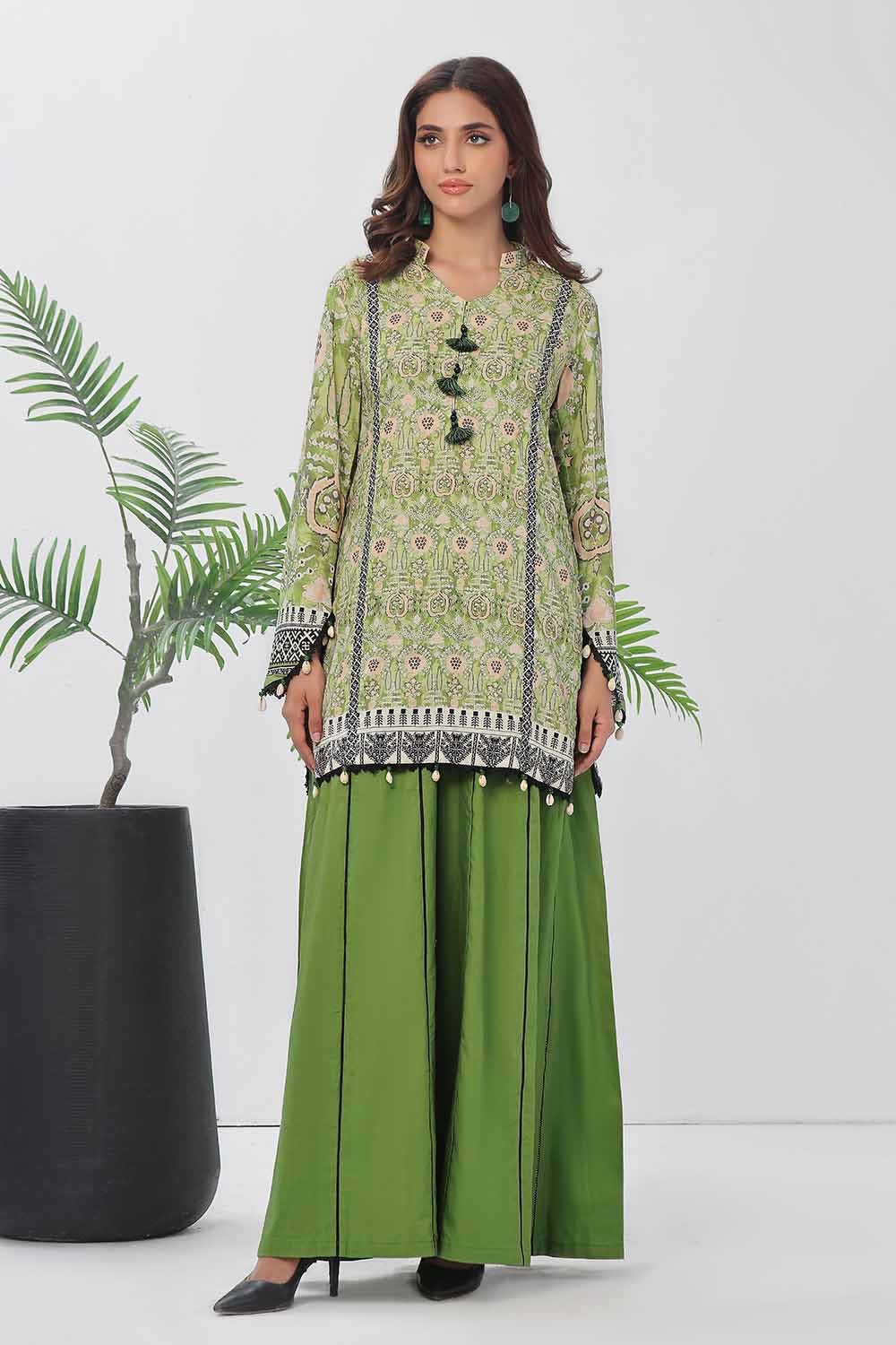 Gul Ahmed 1PC Unstitched Printed Linen Shirt VS-42003