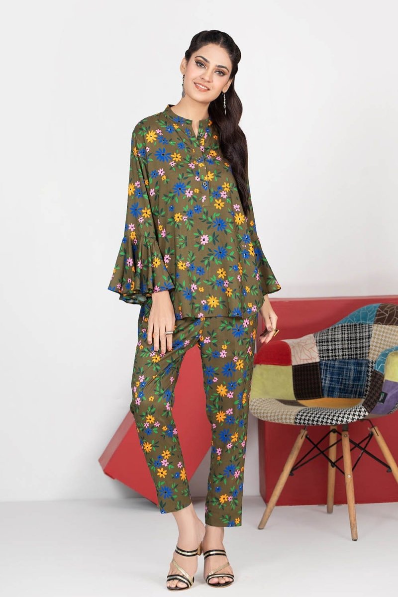 Gul Ahmed 2PC Linen Unstitched Digital Printed Suit VT-22014