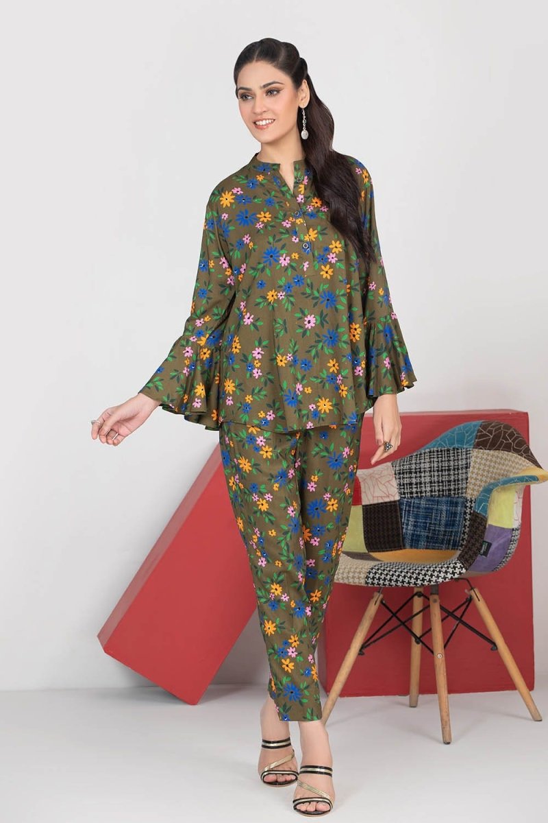 Gul Ahmed 2PC Linen Unstitched Digital Printed Suit VT-22014