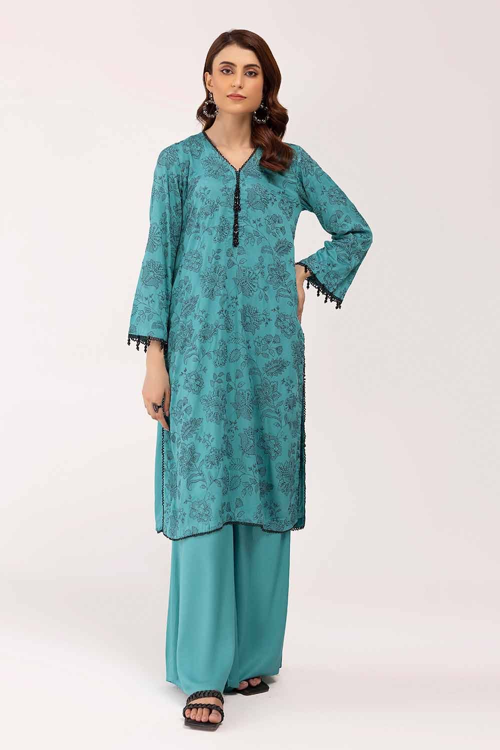 Gul Ahmed 2PC Unstitched Embroidered Cotail Suit VT-42002