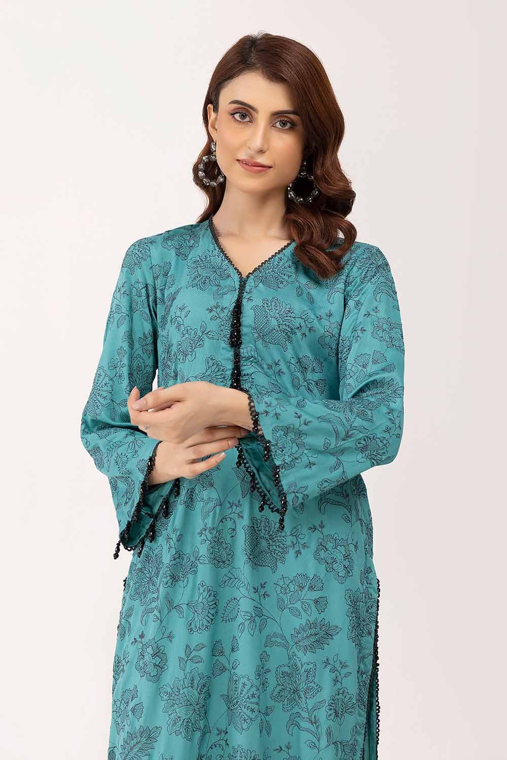 Gul Ahmed 2PC Unstitched Embroidered Cotail Suit VT-42002