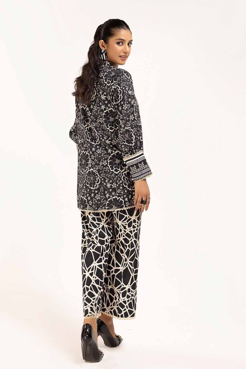 Gul Ahmed 2PC Unstitched Printed Linen Suit VT-42005