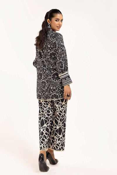 Gul Ahmed 2PC Unstitched Printed Linen Suit VT-42005