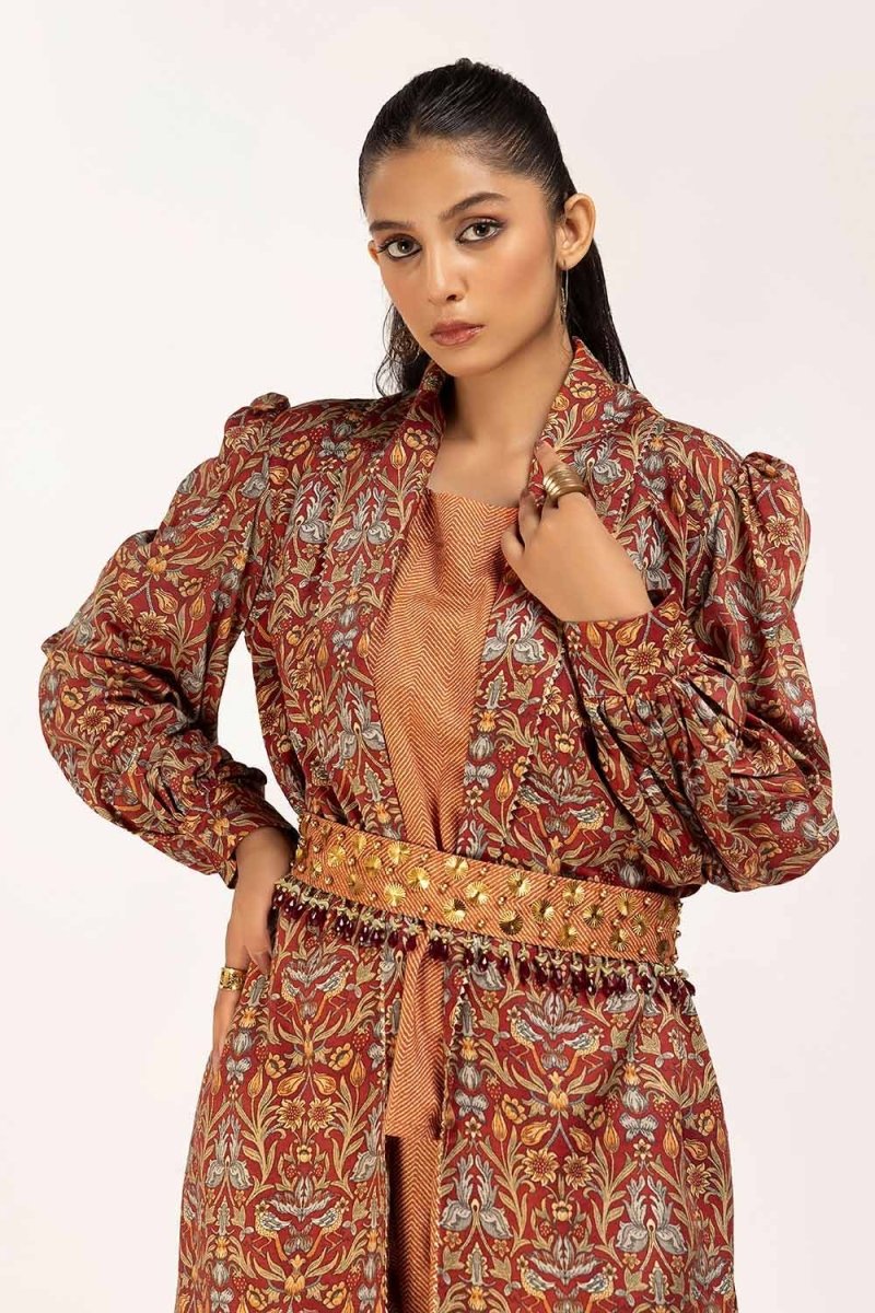 Gul Ahmed 2PC Unstitched Printed Linen Suit VT-42008