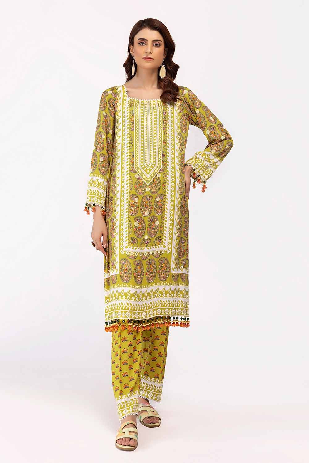 Gul Ahmed 2PC Unstitched Printed Cotail Suit VT-42009