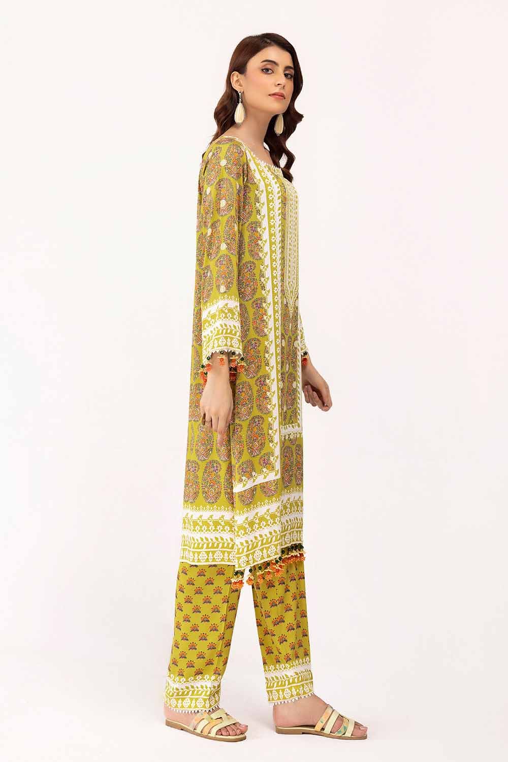 Gul Ahmed 2PC Unstitched Printed Cotail Suit VT-42009