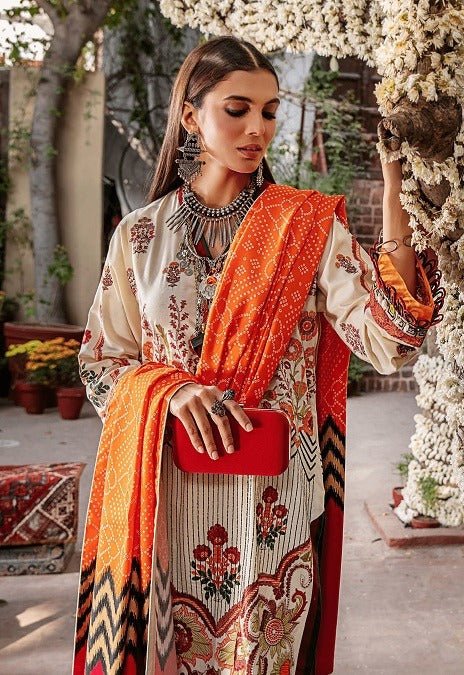 Eshaisha 3 Piece Unstitched Slub Dhanak Embroidered Suit WC-519