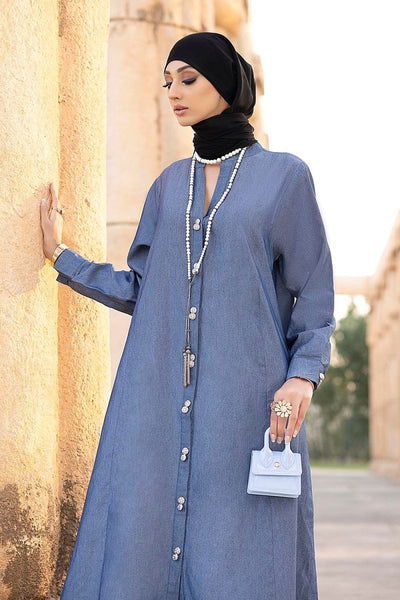 Gul Ahmed Ready To Wear Nisa Denim Abaya WGB-KAB-22043