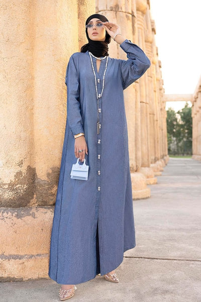 Gul Ahmed Ready To Wear Nisa Denim Abaya WGB-KAB-22043