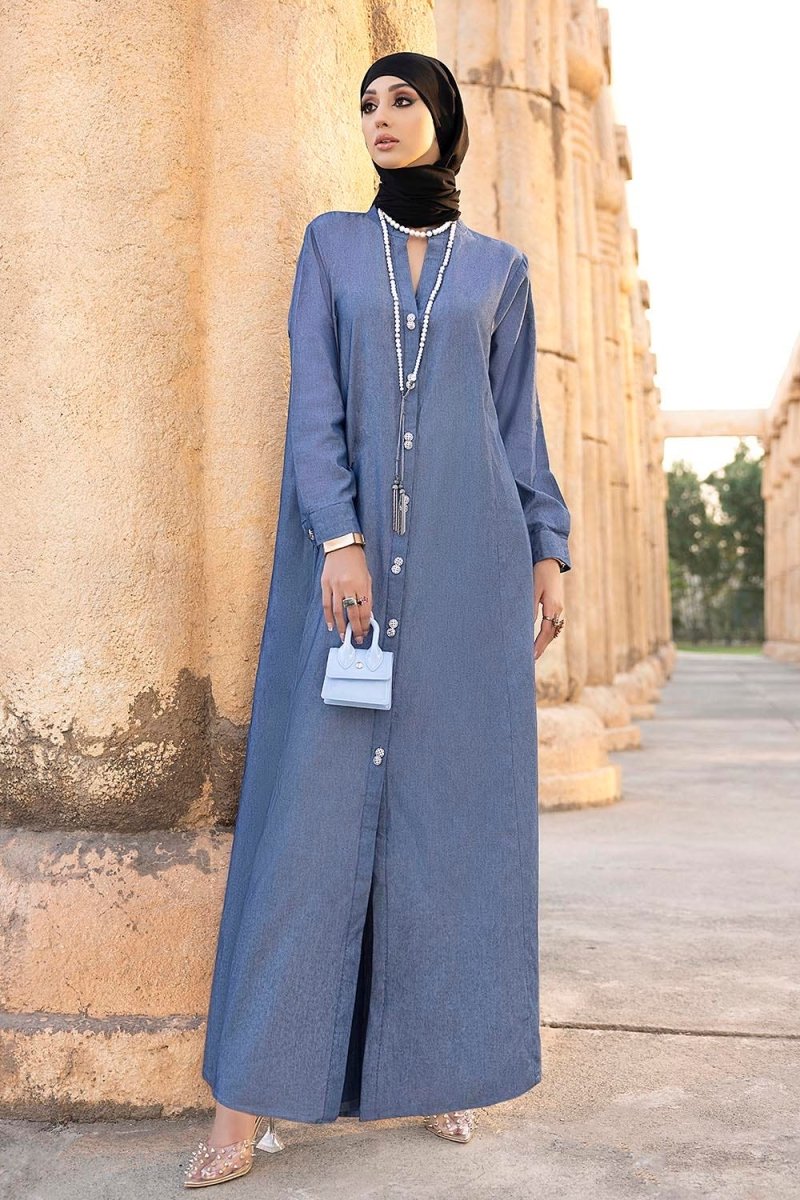 Gul Ahmed Ready To Wear Nisa Denim Abaya WGB-KAB-22043