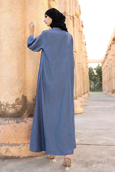 Gul Ahmed Ready To Wear Nisa Denim Abaya WGB-KAB-22043