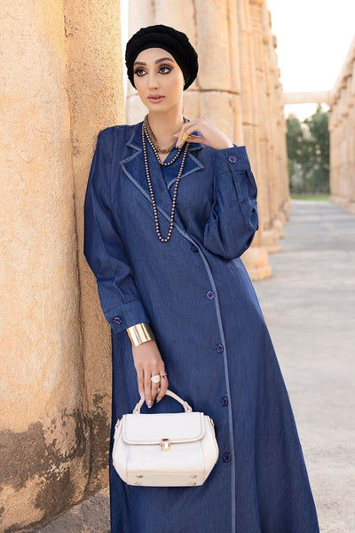 Gul Ahmed Ready To Wear Nisa Denim Abaya WGB-KAB-22044