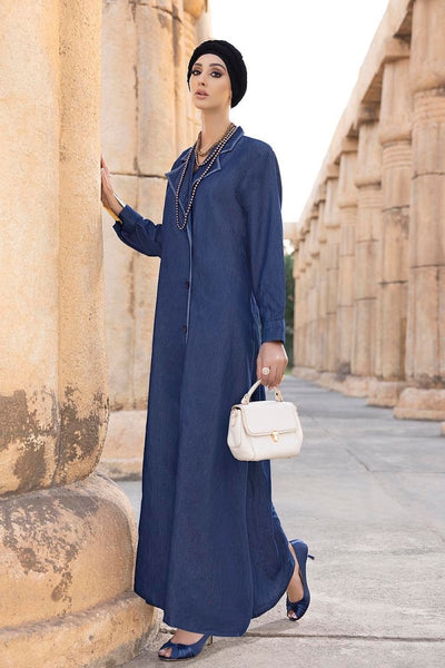 Gul Ahmed Ready To Wear Nisa Denim Abaya WGB-KAB-22044