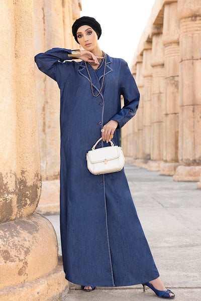 Gul Ahmed Ready To Wear Nisa Denim Abaya WGB-KAB-22044