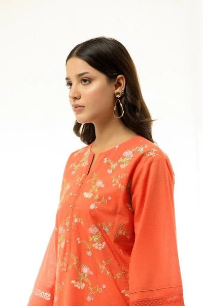 Gul Ahmed Kaaj 01 Piece Stitched Karandi Dyed Embroidered Shirt WGK-AYW-DE-962