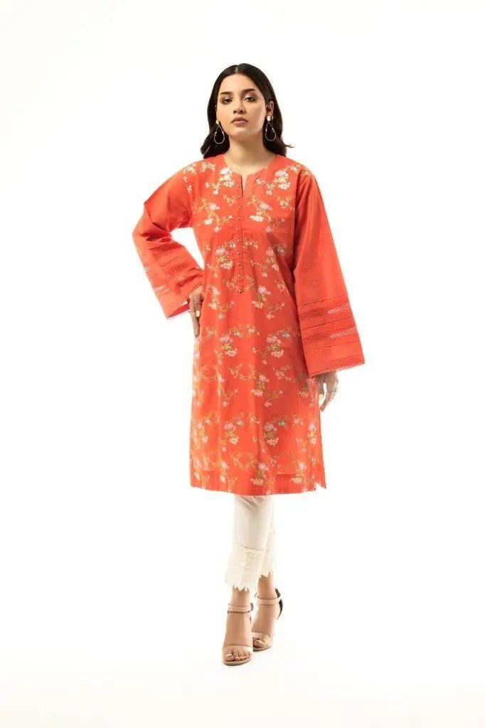 Gul Ahmed Kaaj 01 Piece Stitched Karandi Dyed Embroidered Shirt WGK-AYW-DE-962