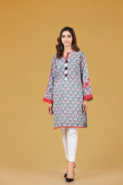 Gul Ahmed Ready To Wear Cambric Digital Printed Emb Shirt WGK-CMS-PE-310