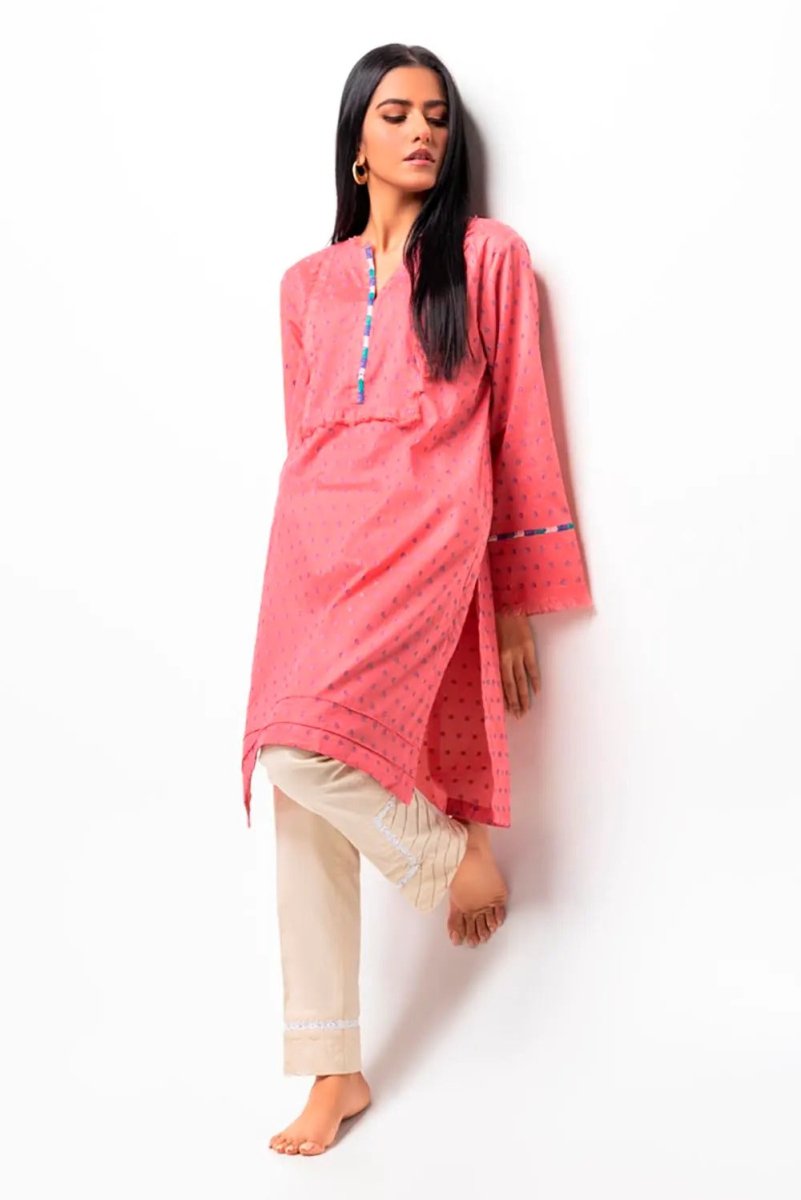 Gul Ahmed Kaaj 01 Piece Stitched Jacquard Shirt - WGK-JQS-DE-600