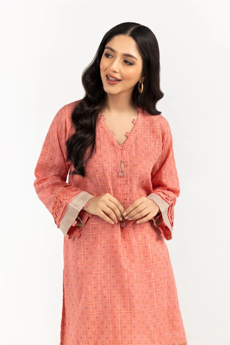 Gul Ahmed Kaaj 01 Piece Stitched Jacquard Shirt - WGK-JQS-DY-565