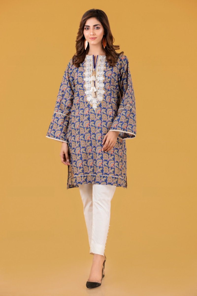 Gul Ahmed Ready To Wear Lawn Digital Printed Emb Shirt WGK-LWS-DP-491