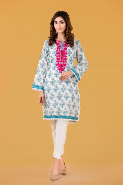 Gul Ahmed Ready To Wear Cambric Digital Printed Emb Shirt WGK-LWS-PE-244