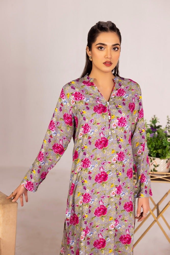 Gul Ahmed 01 Piece Stitched Slub Viscose Printed Shirt WGK-SVW-DP-3183