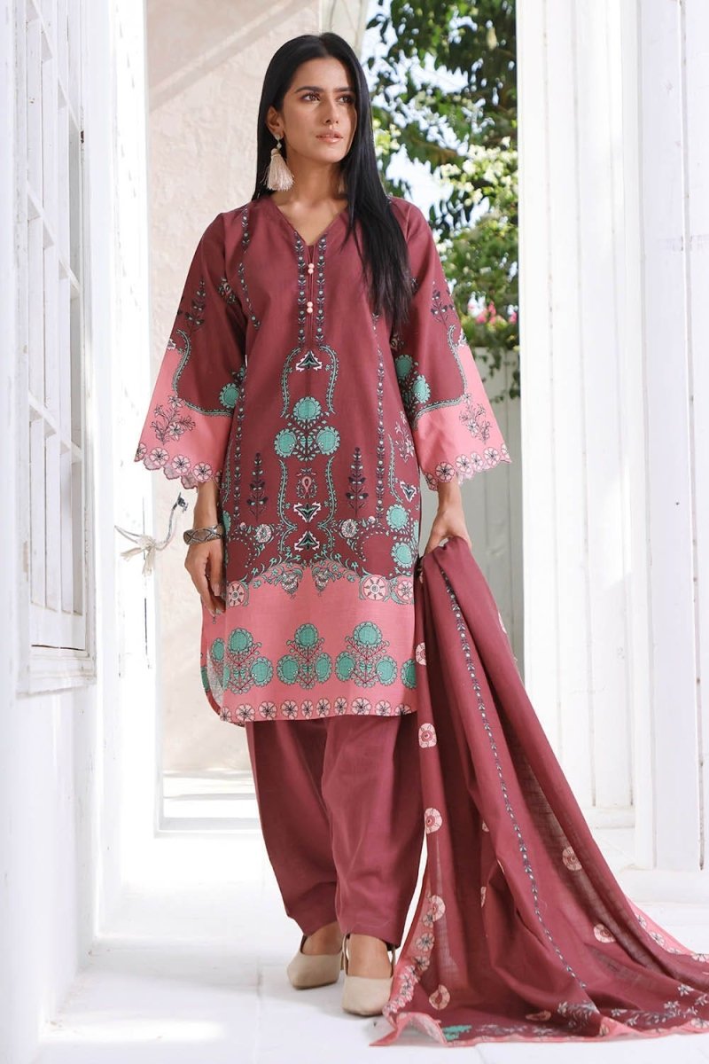 Gul Ahmed 3PC Printed Khaddar Stitched Suit WNS-12119