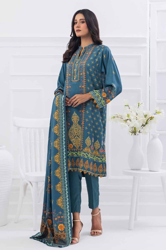 Gul Ahmed 3PC Printed Cotail Stitched Suit WNS-32179 A