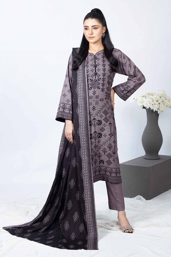 Gul Ahmed 3PC Printed Dhanak Unstitched Suit with Printed Dhanak Dupatta WNS-32188 B