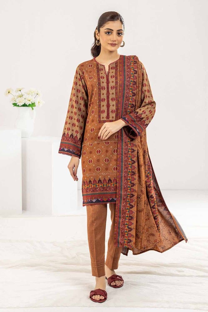 Gul Ahmed 3 Piece Printed Dhanak Unstitched Suit WNS-32189 A