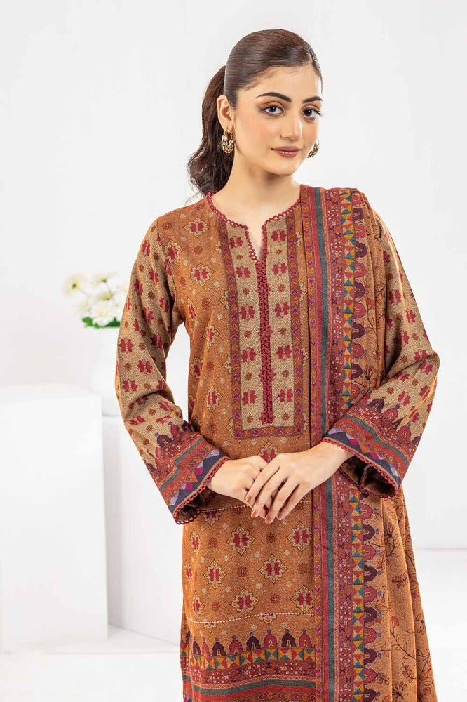 Gul Ahmed 3 Piece Printed Dhanak Unstitched Suit WNS-32189 A