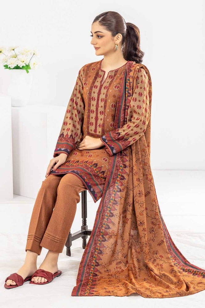 Gul Ahmed 3 Piece Printed Dhanak Unstitched Suit WNS-32189 A