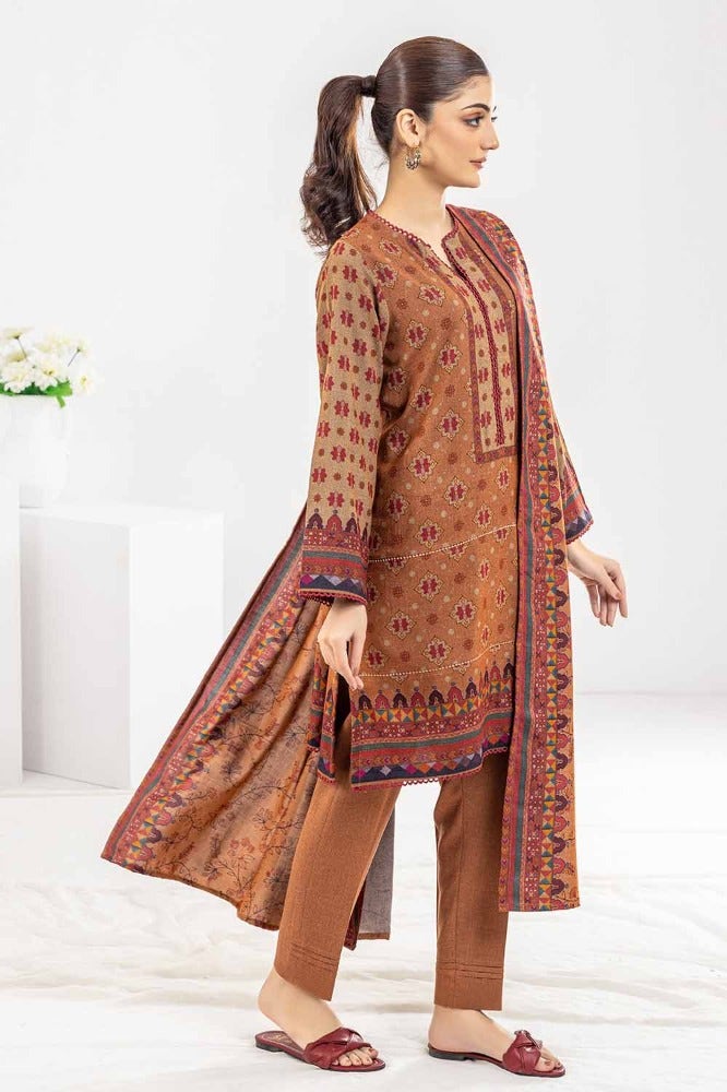 Gul Ahmed 3 Piece Printed Dhanak Unstitched Suit WNS-32189 A