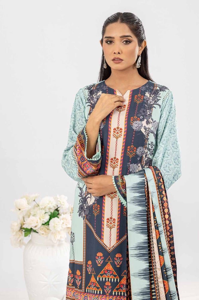 Gul Ahmed 3PC Printed Cotail Unstitched Suit WNS-32209 B