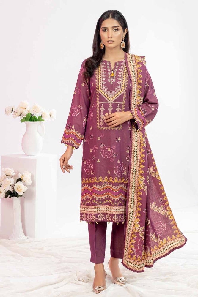 Gul Ahmed 3 Piece Printed Chambray Unstitched Suit WNS-32213 B