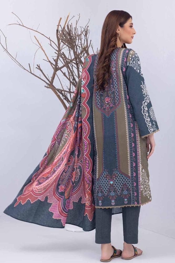 Gul Ahmed 3PC Printed Karandi Stitched Suit WNS-32236 A